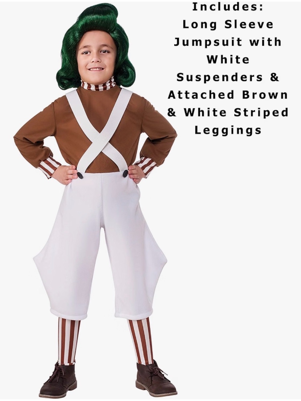 Kids Oompah Loompa Costume - Size M